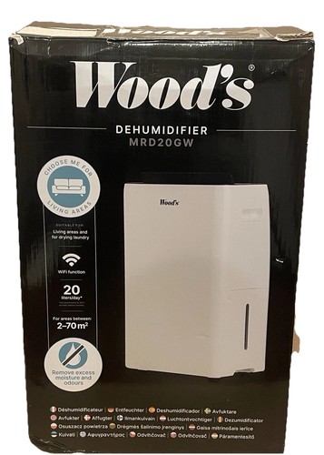 Woods 20l dehumidifier - 20l, mrd20gw